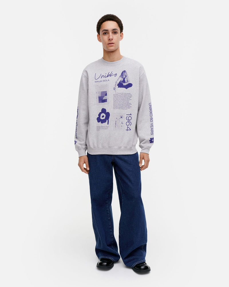 loisto unikko tribute placement- grey sweatshirt