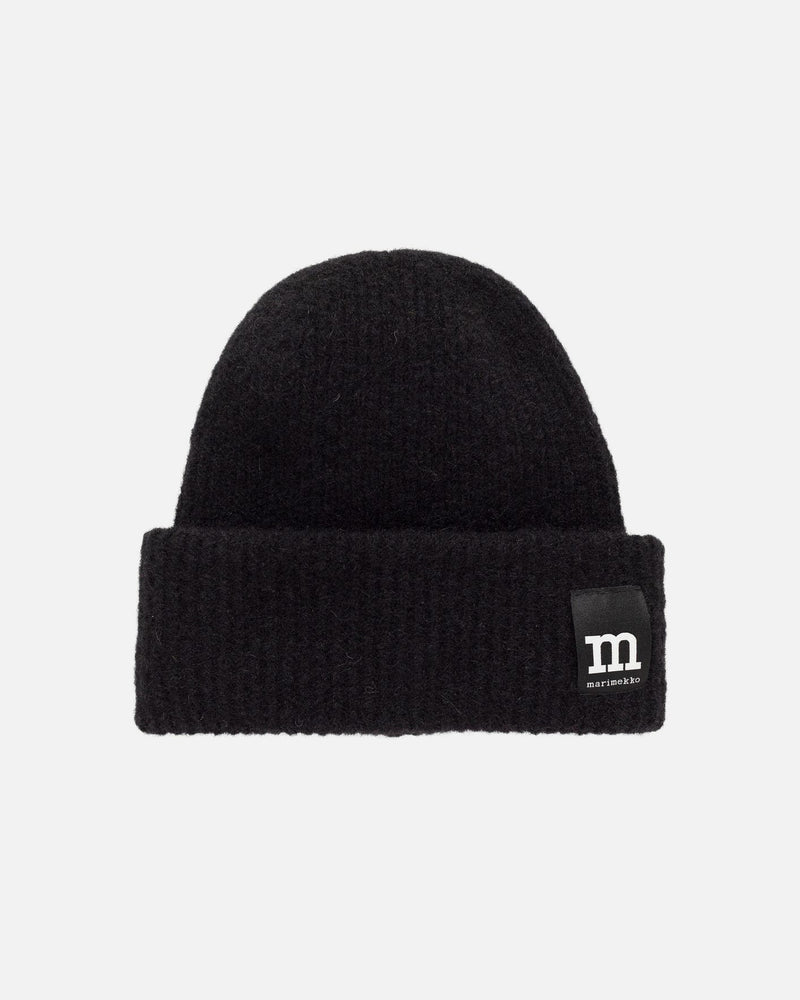 pjettar solid knitted toque - black