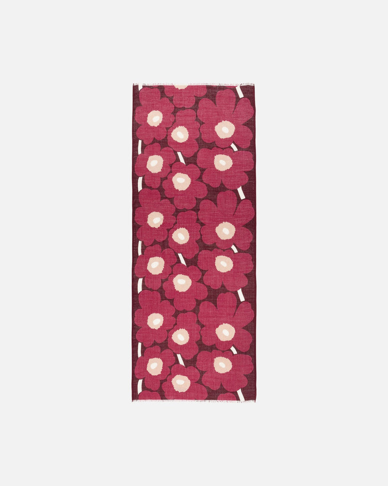 fiore unikko scarf - maroon/pink