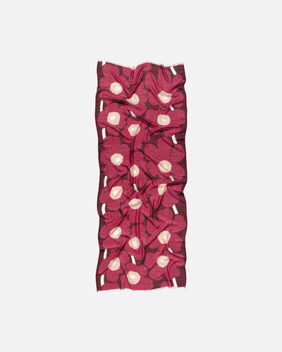 fiore unikko scarf - maroon/pink