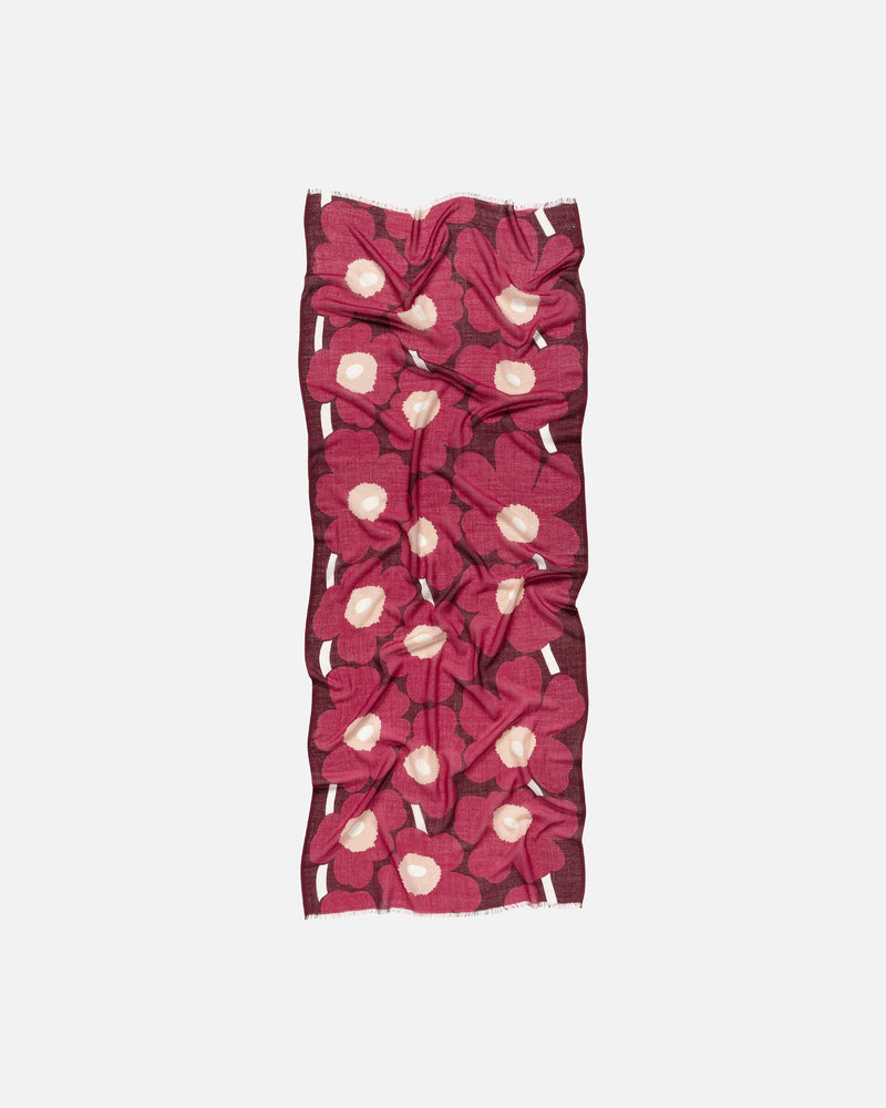 fiore unikko scarf - maroon/pink