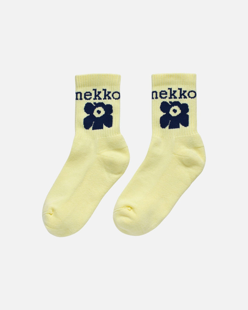 kioski puffi unikko socks- yellow