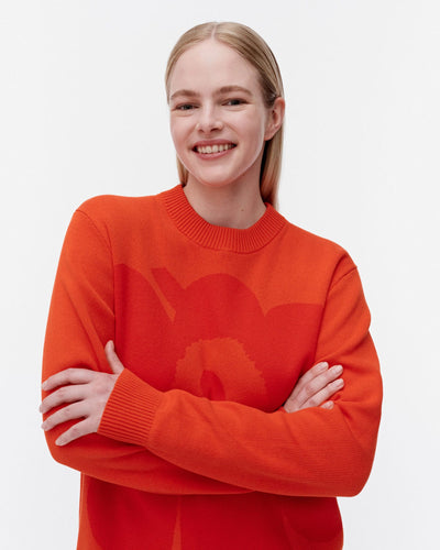 kioski lasi unikko knitted pullover -red