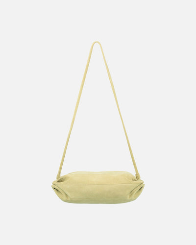 karla suede leather bag - light yellow