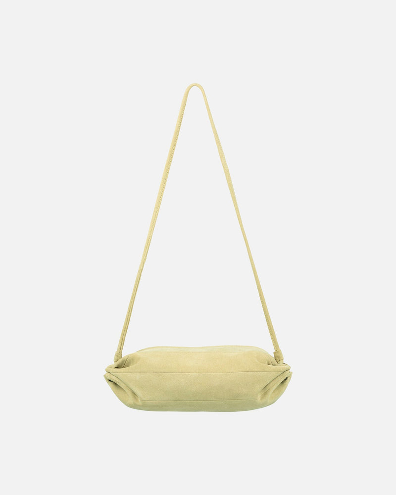 karla suede leather bag - light yellow