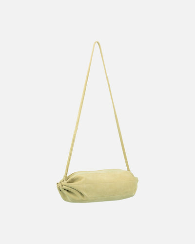 karla suede leather bag - light yellow