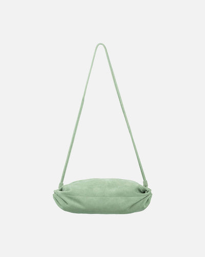 karla suede leather bag - light sage