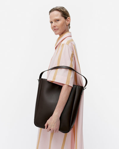 gratha tote shoulder bag - chocolate