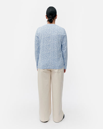 sekunti piirto unikko long-sleeve shirt - blue