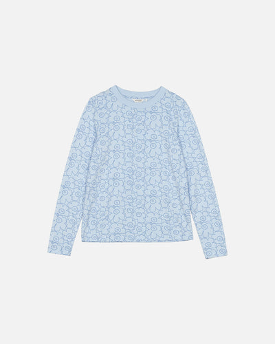 sekunti piirto unikko long-sleeve shirt - blue