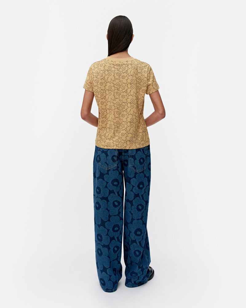 heleys piirto unikko t-shirt - mustard