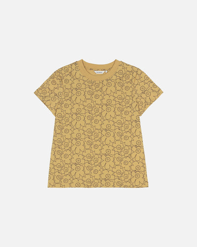 heleys piirto unikko t-shirt - mustard