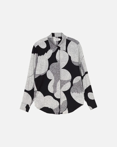 maija unikko silk blouse - black/grey