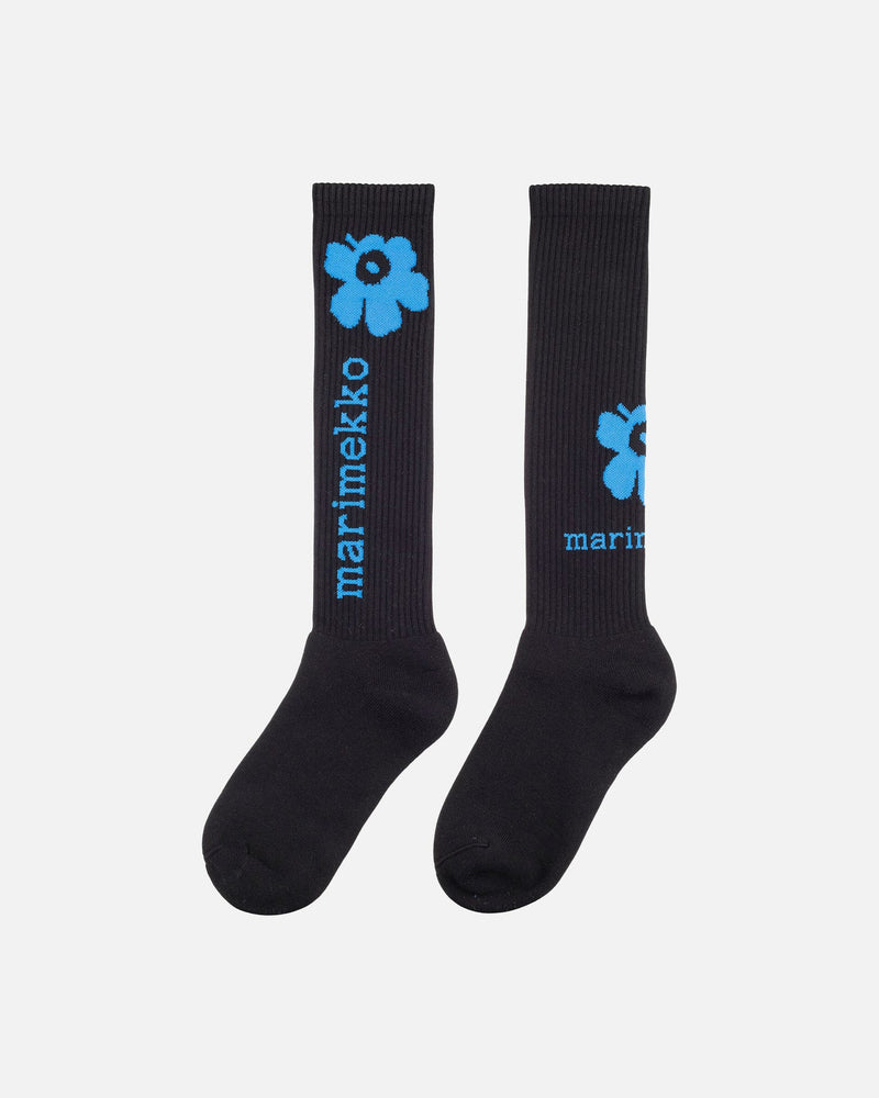 suikea unikko logo kneesocks - black