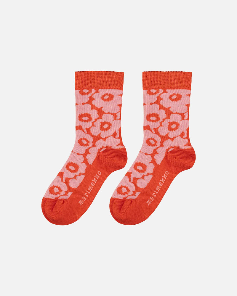 makeinen unikko kids socks - red