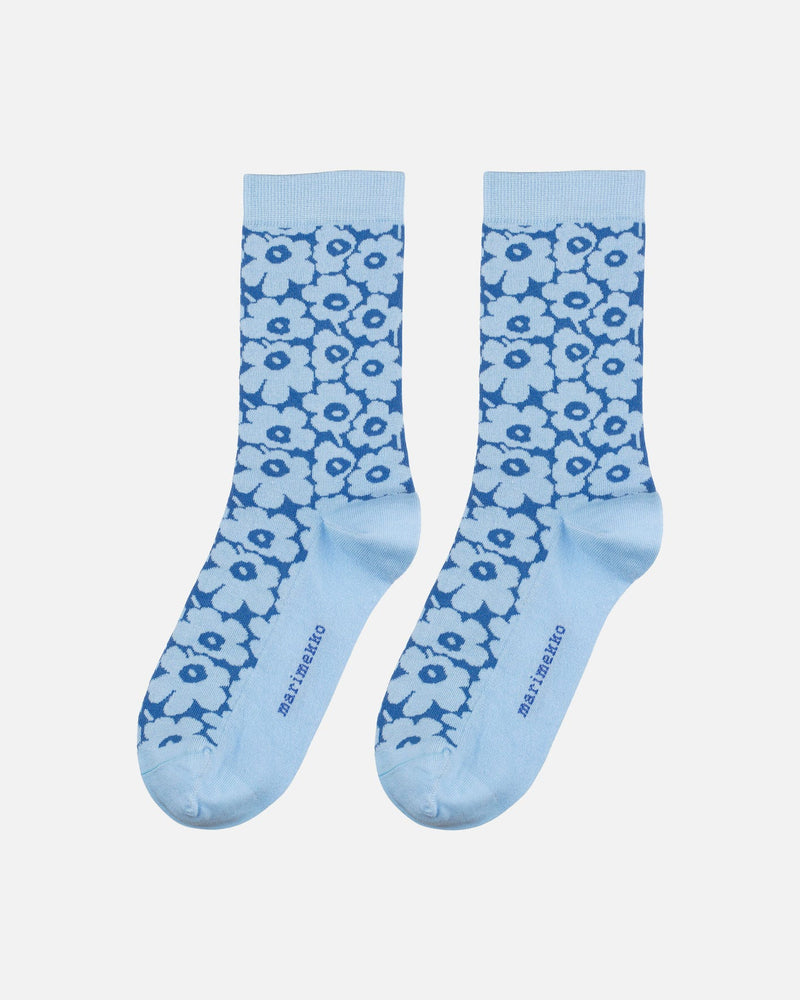 linjaus pikkuinen unikko socks - blue