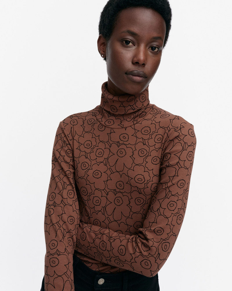 emali piirto unikko turtleneck shirt - brown