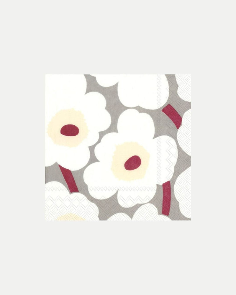 unikko cream/grey lunch paper napkins