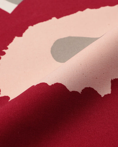 unikko cotton fabric - dark red/salmon