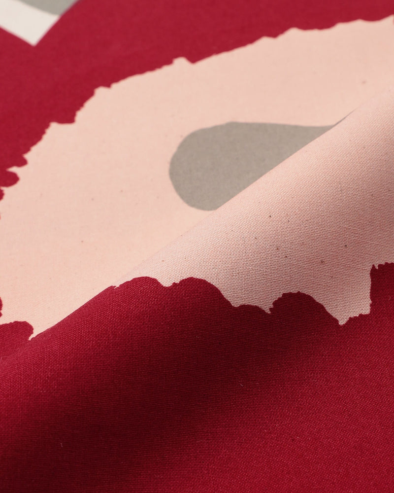 unikko cotton fabric - dark red/salmon