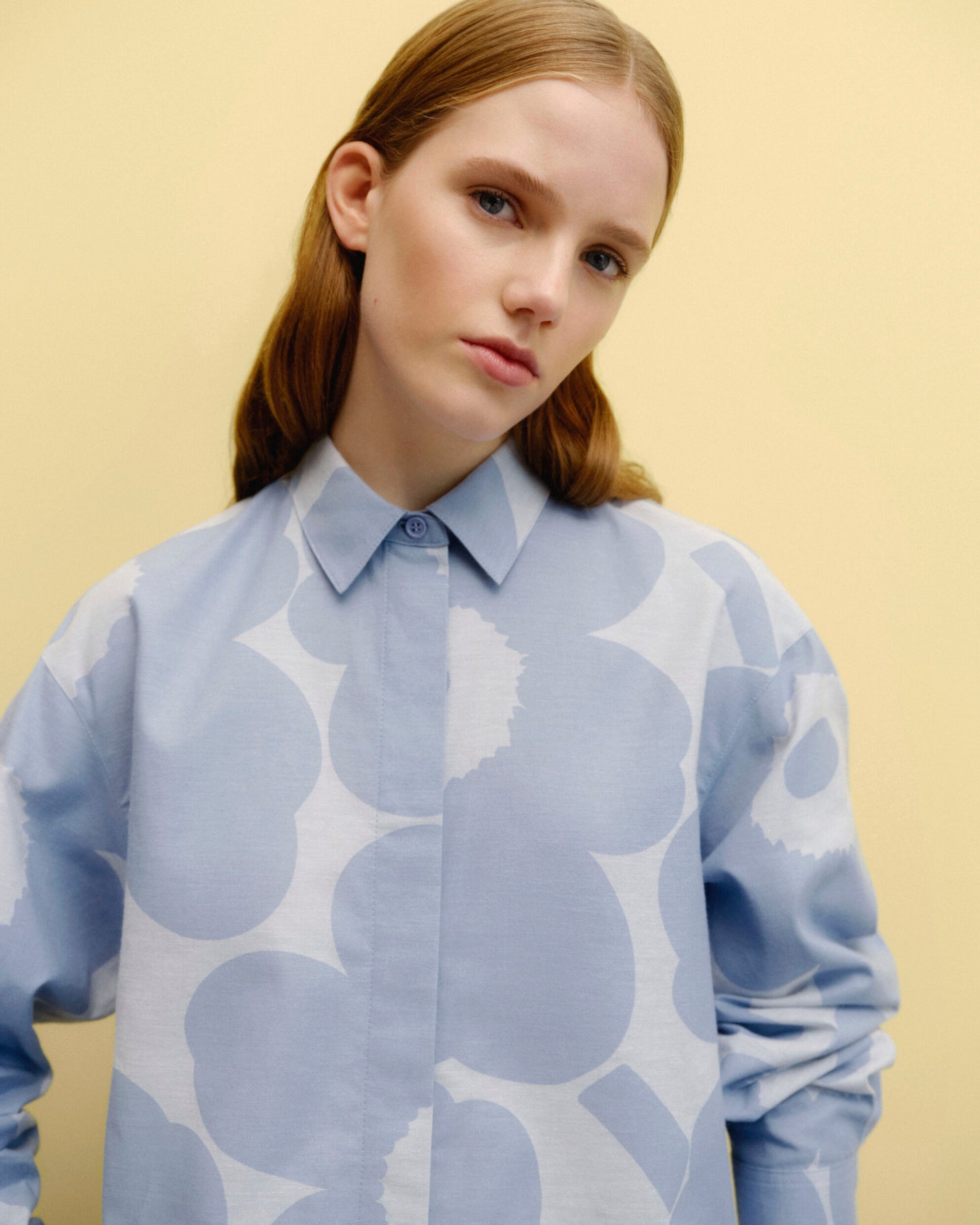 Unikko / Ruoste cotton shirt-