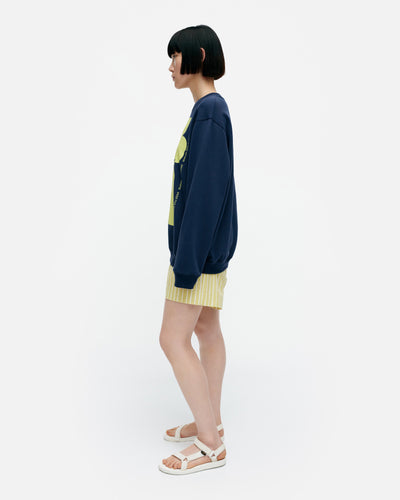 loisto unikko placement sweatshirt - blue