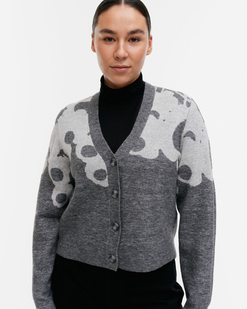 puite lammet knitted wool cardigan