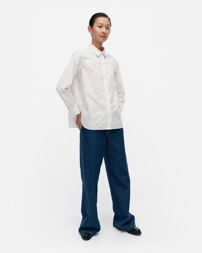 tilla unikko cotton poplin shirt - white