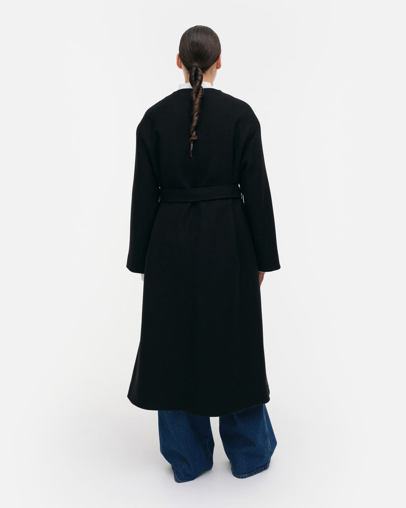 formaali solid wool coat