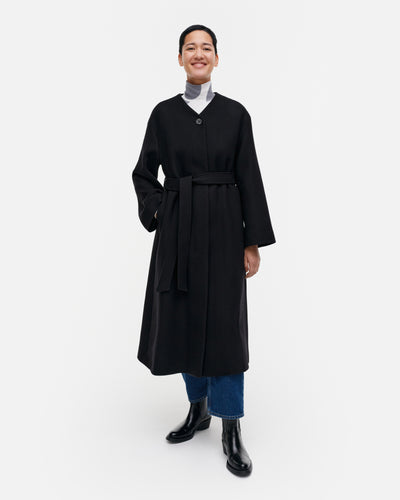 formaali solid wool coat