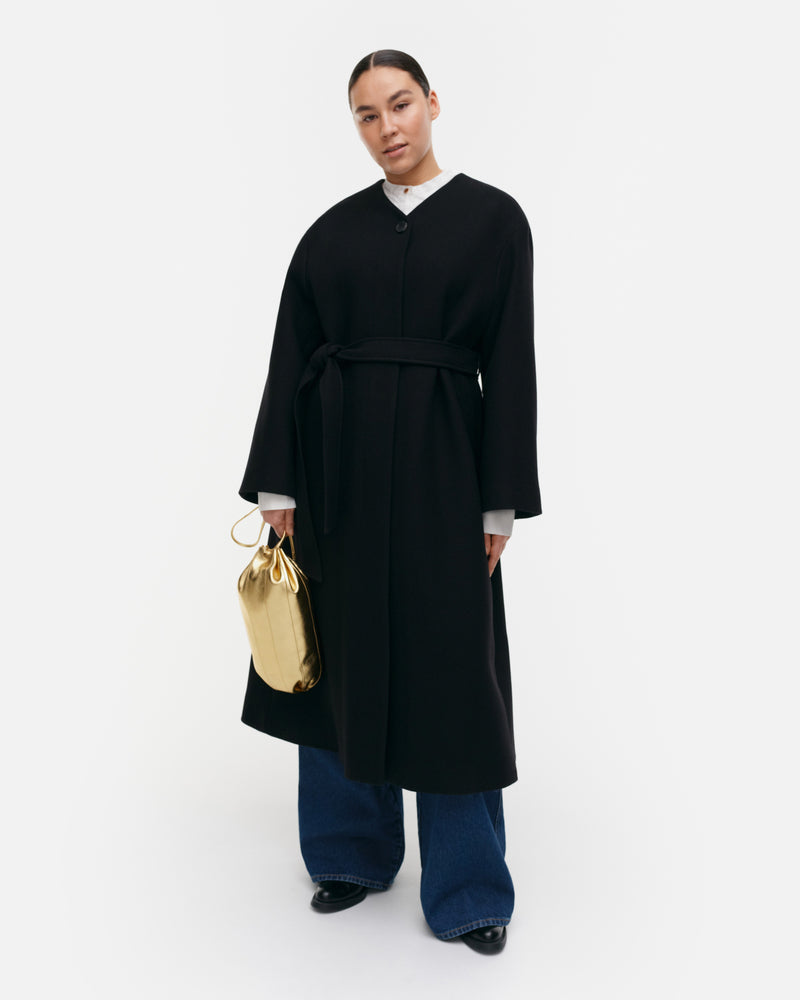 formaali solid wool coat