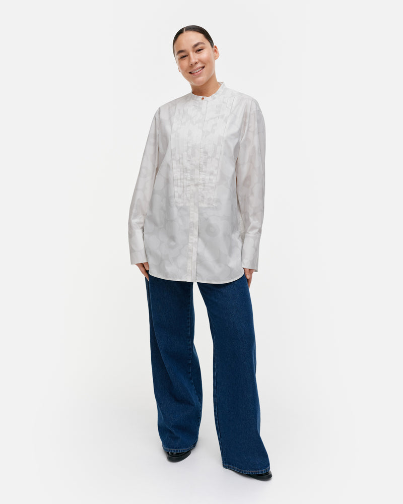 heti nokturno cotton poplin shirt - white