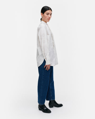 heti nokturno cotton poplin shirt - white