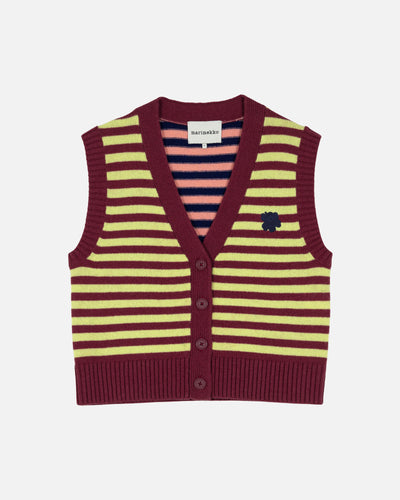 kioski juhla tasaraita knitted wool vest