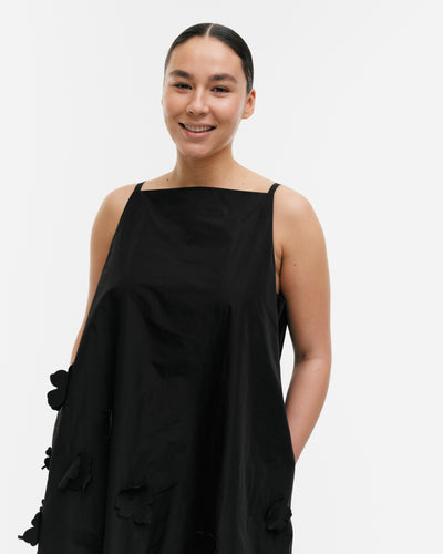 juhlissa 3D unikko dress - black