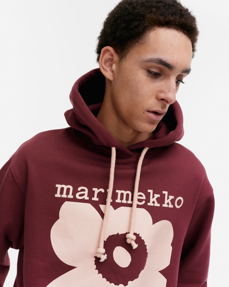 kioski luuppi unikko placement - hoodie - maroon