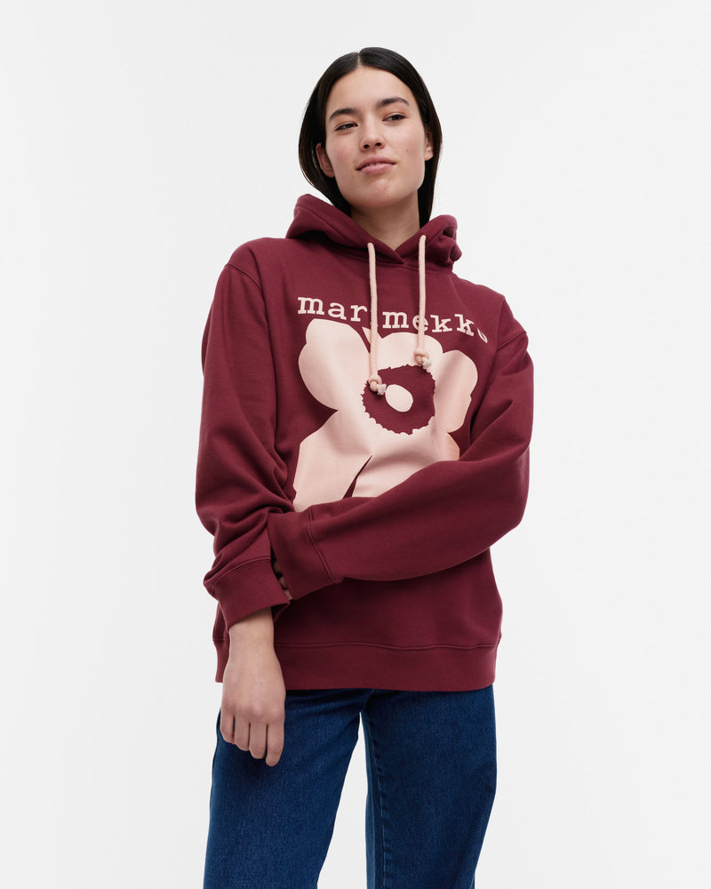 kioski luuppi unikko placement - hoodie - maroon