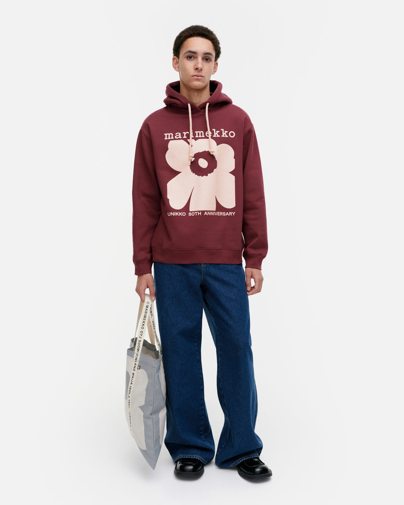 kioski luuppi unikko placement - hoodie - maroon