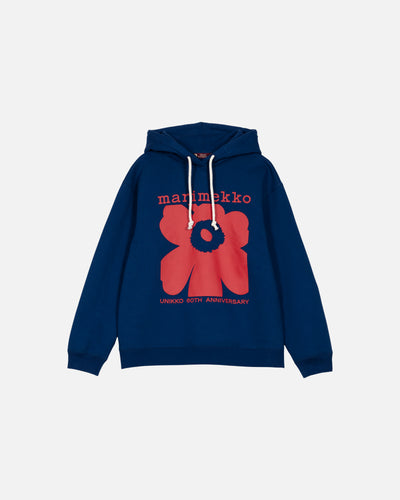 kioski luuppi unikko placement - hoodie - blue