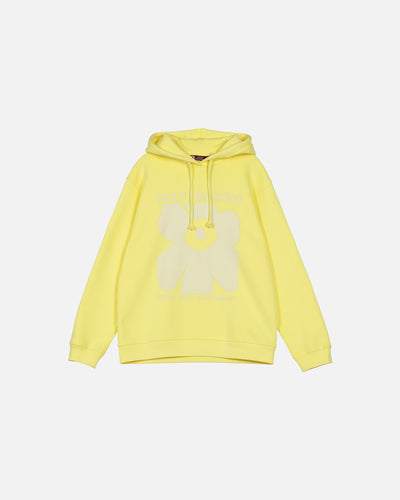 kioski luuppi unikko placement - hoodie - yellow