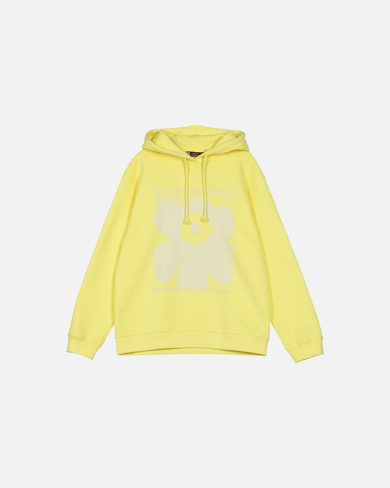 kioski luuppi unikko placement - hoodie - yellow