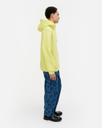 kioski luuppi unikko placement - hoodie - yellow