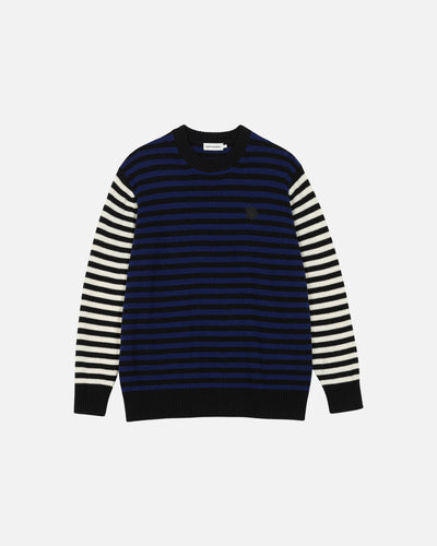 kioski pehmyt tasaraita knitted pullover - blue