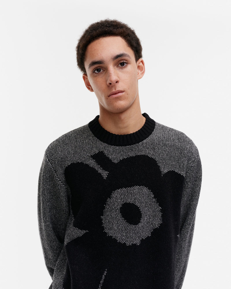 kioski pehmyt unikko knitted pullover - black