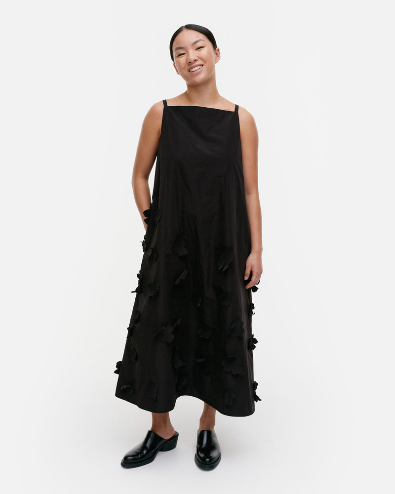 juhlissa 3D unikko dress - black