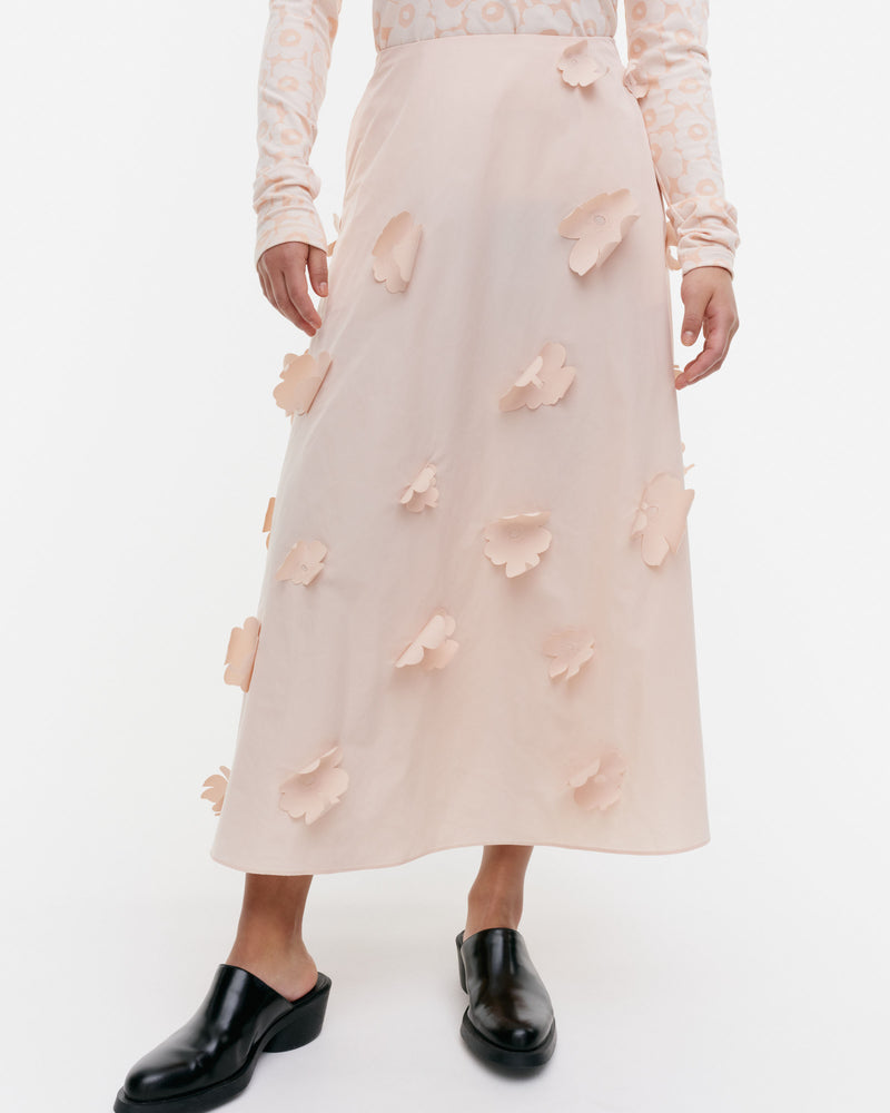 kumarrus 3D unikko skirt - blush