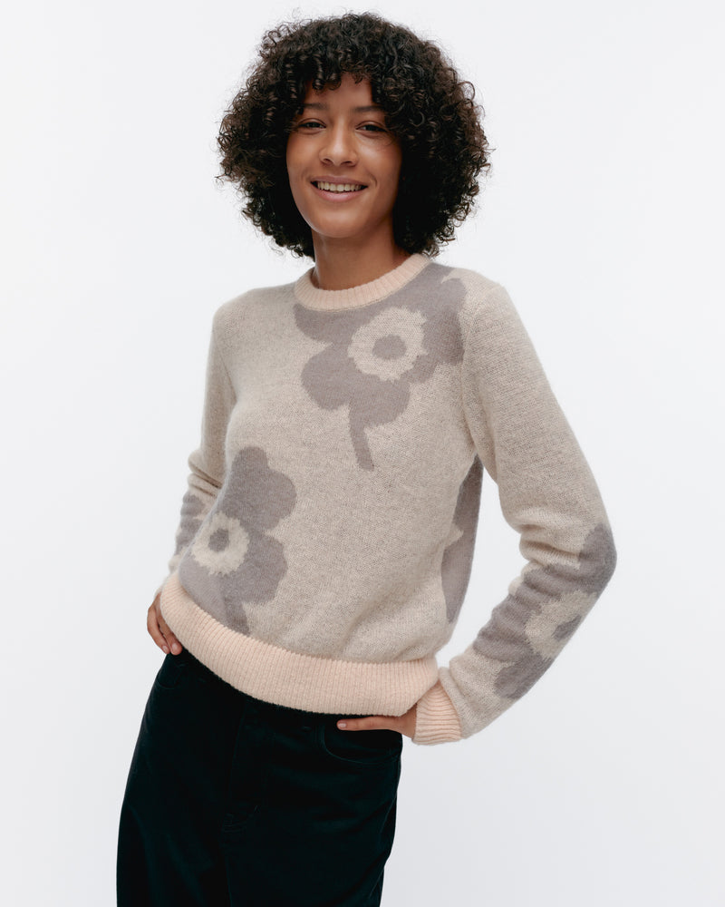 tunnelma unikko merino wool pullover