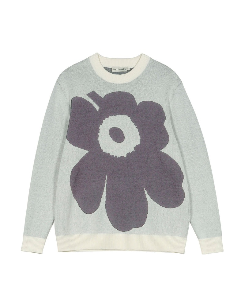 kioski lasi unikko knitted pullover - charcoal and white