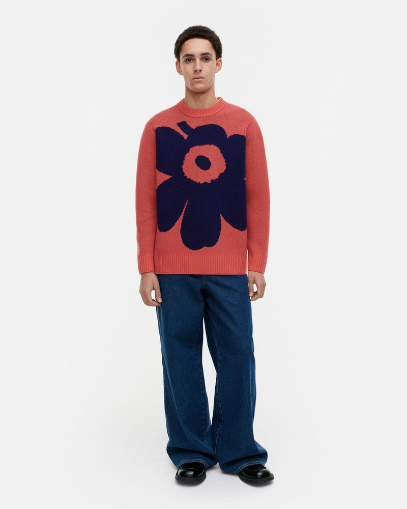 kioski pehmyt unikko knitted pullover - coral