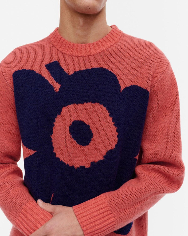 kioski pehmyt unikko knitted pullover - coral